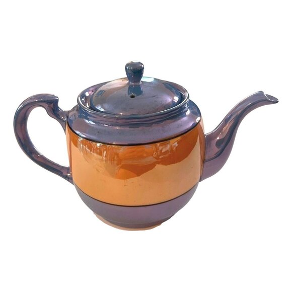 Vintage Lusterware Teapot and Tea Cups Hand Painted in Japan - Picture 5 of 15